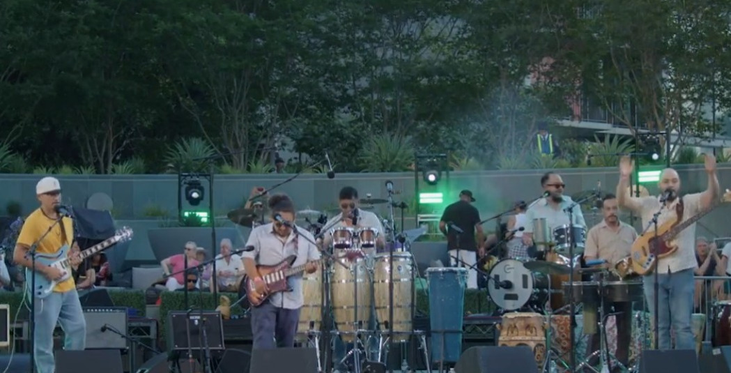 four piece band onstage