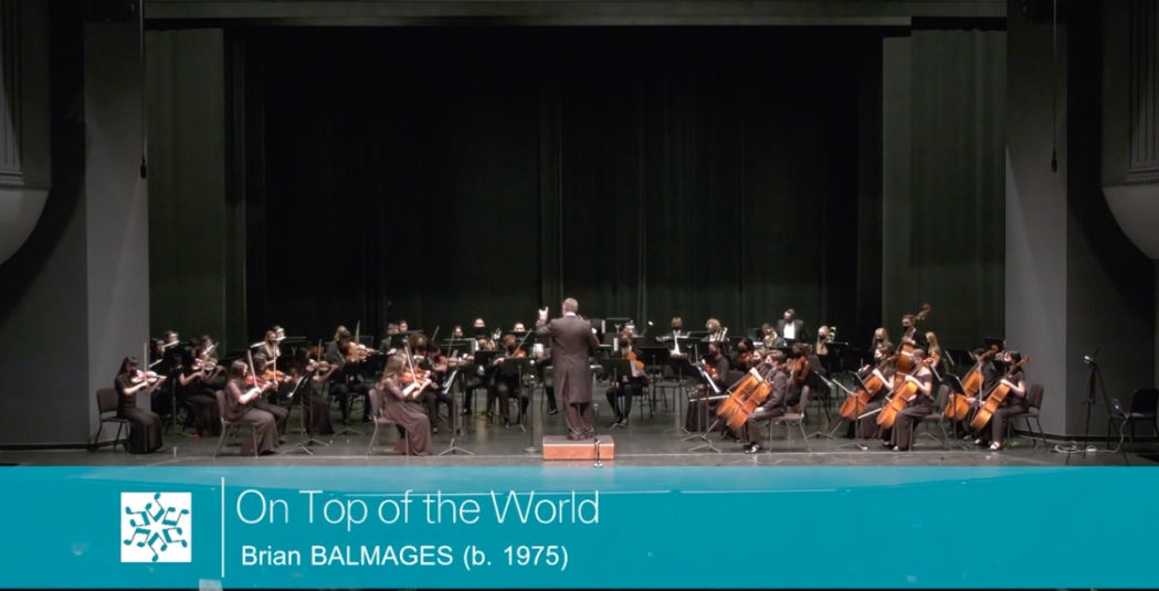 Orchestra performing on stage